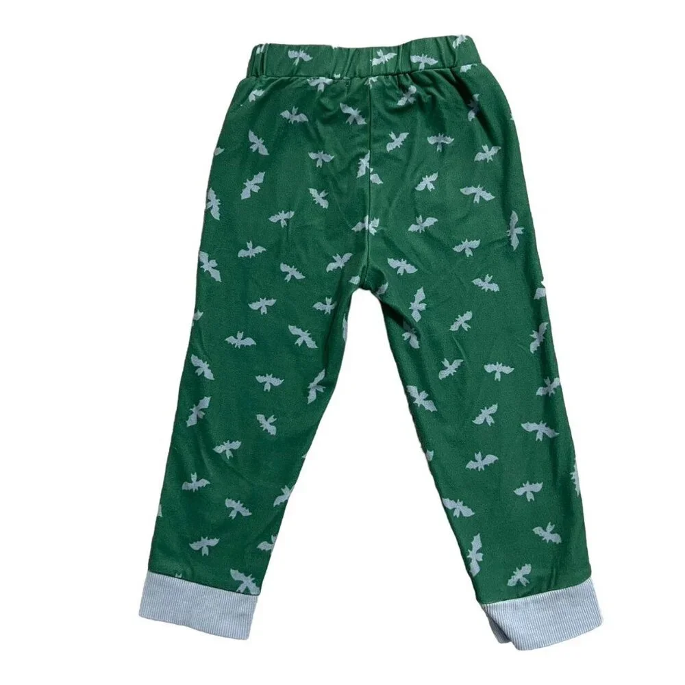 SweetHoney 2T Green & Blue Bat Print Pajamas